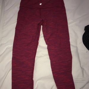 red lululemon leggings